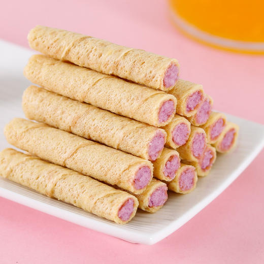 【妹妹说紫色很有韵味，香芋牛奶卷心酥】每一个口都是幸福的味道，根根酥脆轻咬唇齿留香，浓郁夹心松脆饼干奶香休闲解馋小零食办公室QQ 商品图1