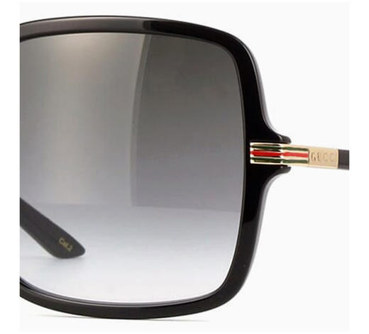 GUCCI 黑色女士方形太阳镜 商品图4