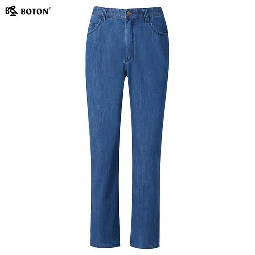 波顿夏季宽松直筒牛仔裤男士高端薄款莱卡长裤子ME815222 商品图5