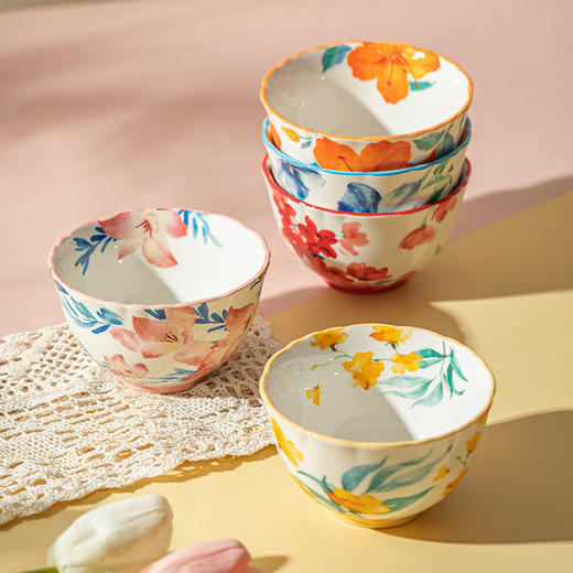 摩登主妇中式米饭碗家用2024新款吃饭碗国风陶瓷餐具特别好看的碗 商品图1