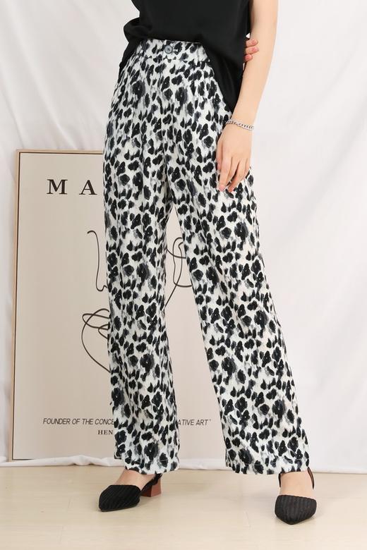 Kai & Kiera 时尚洋气高腰垂感豹纹裤 13156 商品图3