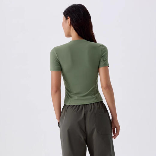 【限时秒】YOGACODE【火树银花系列】 运动T恤夏季收腰裸感健身上衣女DST800 商品图3