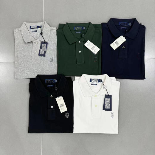 小马刺绣 2024夏季新款 定制纯色刺绣小标 翻领短袖POLO衫 5色 PT-1169 商品图13
