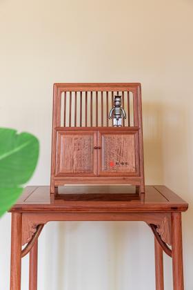 红桥红  家具严选  缅甸花梨(大果紫檀）  【39直棂 小茶水柜】