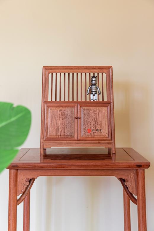 红桥红  家具严选  缅甸花梨(大果紫檀）  【39直棂 小茶水柜】 商品图0