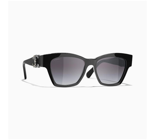 CHANEL 黑色女士方形太阳镜 商品图2