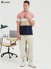 波顿男装夏季条纹polo衫男短袖潮牌宽松潮流百搭时尚拼色t恤上衣MT896222 商品缩略图5