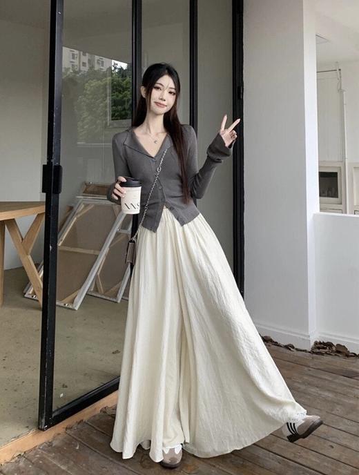 松弛感肌理冰丝裙裤 商品图0