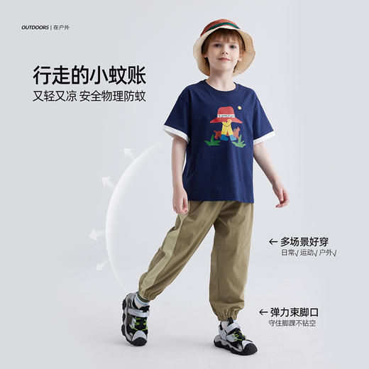 【旋风小凉裤 轻量速干】儿童侧边拼色休闲裤 PXK2414 商品图1