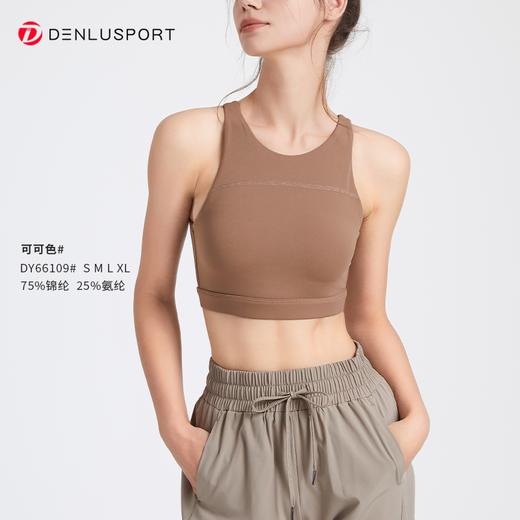 镂空扇形美背运动文胸 超细双面锦面料  高弹不紧绷个性舒适 DY66109# 商品图0