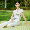 IYOGA  2024 新款改良新中式国风短袖上衣女T069 商品缩略图1