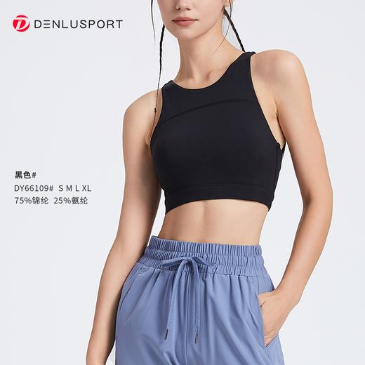 镂空扇形美背运动文胸 超细双面锦面料  高弹不紧绷个性舒适 DY66109# 商品图6