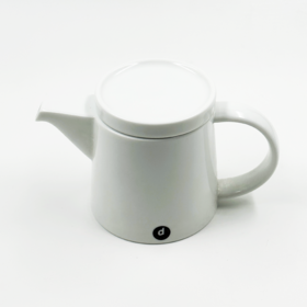白山陶器茶壶 高款 白色