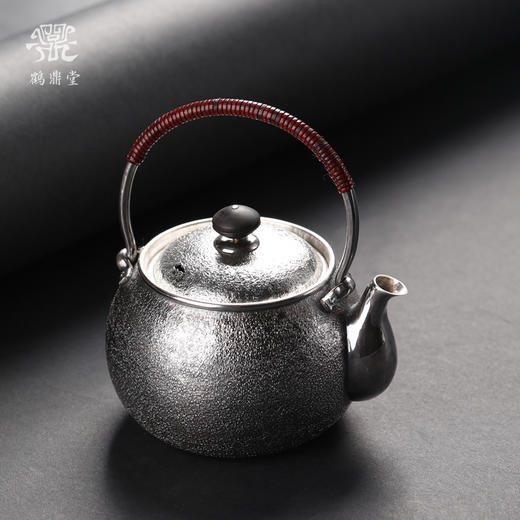 鹤鼎堂闻天系列常武急须镜面（灰青）（缺货）/ 麻纹（银色）（缺货） 商品图4