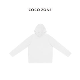 COCO ZONE 2024高级感纯色丝光双面连帽休闲长袖T恤24C10202