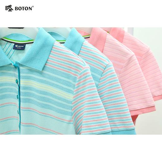 【第2件半价！尾货清仓不退换】波顿夏季女士短袖T恤马卡龙条纹翻领舒适百搭polo衫LT199215 商品图4