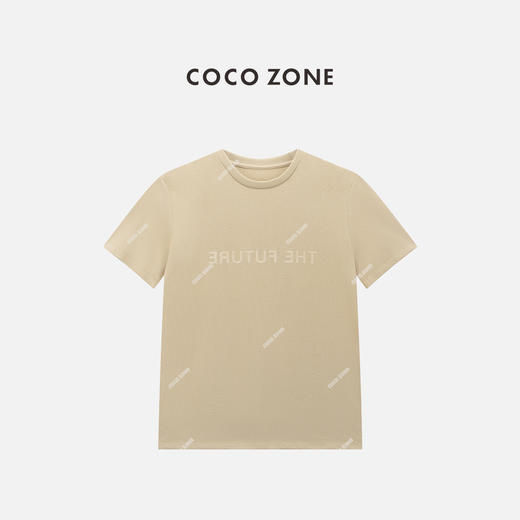COCO ZONE 夏季简约字母短袖T恤时尚圆领休闲上衣CC1B1483 商品图0