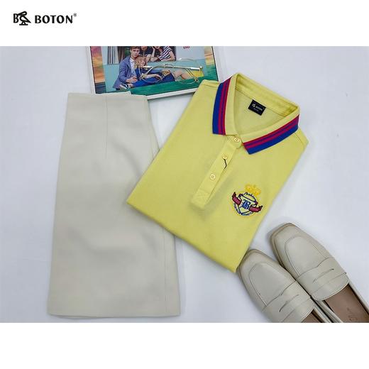 【第2件半价！尾货清仓不退换】波顿短袖修身休闲女运动翻领女士T恤LT207215 商品图2