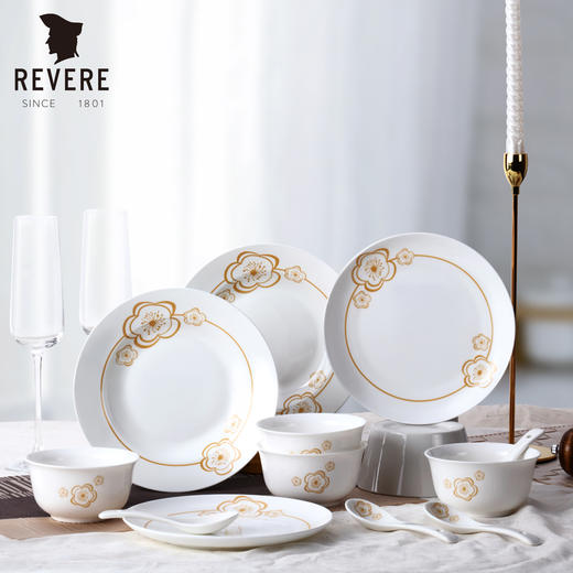 【小家电】康宁Revere瓷餐具12件套-五福报喜 HF 商品图1