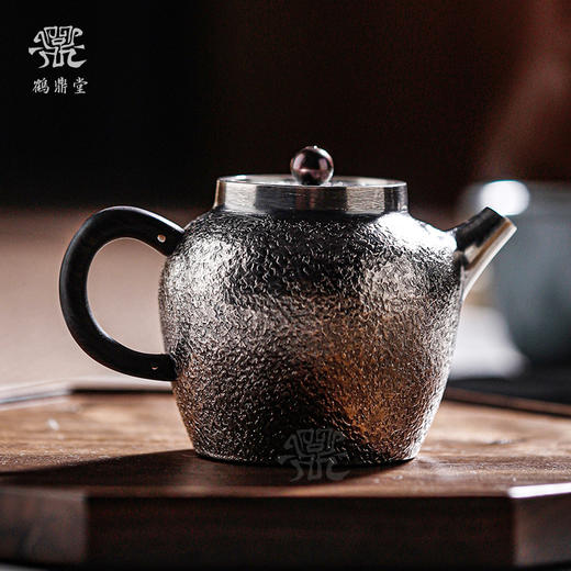 鹤鼎堂闻天系列盈匊急须雪花纹（银色）盈匊麻纹急须（银色）（缺货） 商品图4