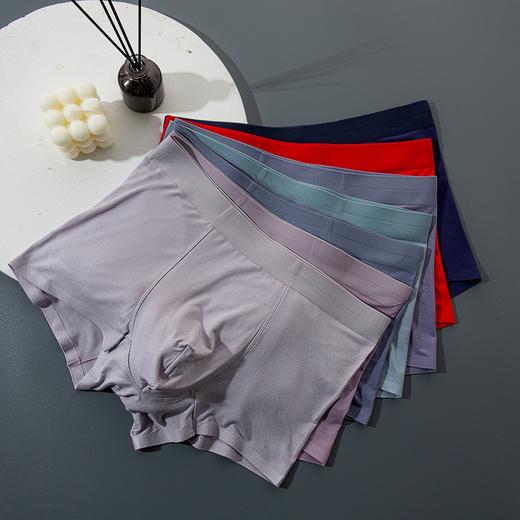 50s/80s超细莫代尔大红净色男士平角内裤3268/3029/13268 商品图3