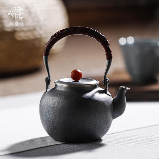 鹤鼎堂闻天系列望月急须锤目纹（灰青）（缺货） 商品图0