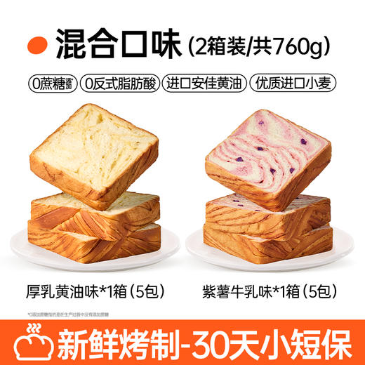 【买一箱送一箱！鲜奶做面包，无蔗糖添加】碧翠园鲜奶黄油厚切吐司面包 高蛋白 无反式脂肪酸 手撕营养早餐面包 巧克力整箱-QQ 商品图8