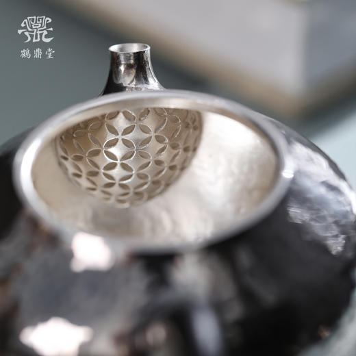 鹤鼎堂闻天系列式燕急须锤目纹(银色)（缺货） 商品图3