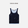 COCO ZONE ”卢比“100绵羊毛拼色无袖毛针织衫百搭休闲上衣CC2B0531 商品缩略图1