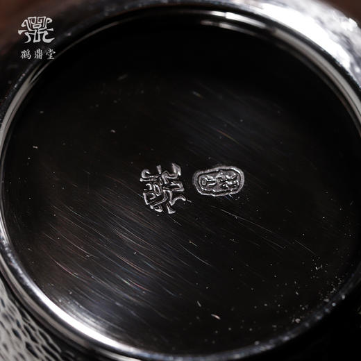 鹤鼎堂闻天系列车邻横纹急须（银色）（缺货） 商品图4