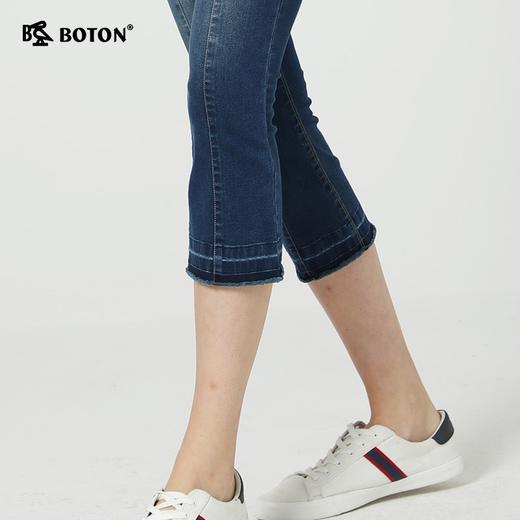 Boton_波顿夏季牛仔七分裤女修身微弹力中裤LF600219 商品图1