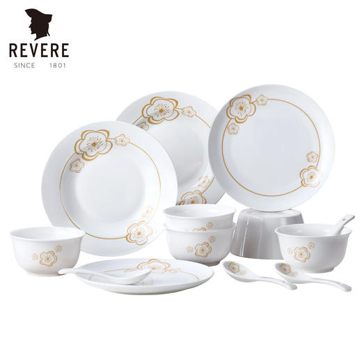 【小家电】康宁Revere瓷餐具12件套-五福报喜 HF 商品图0