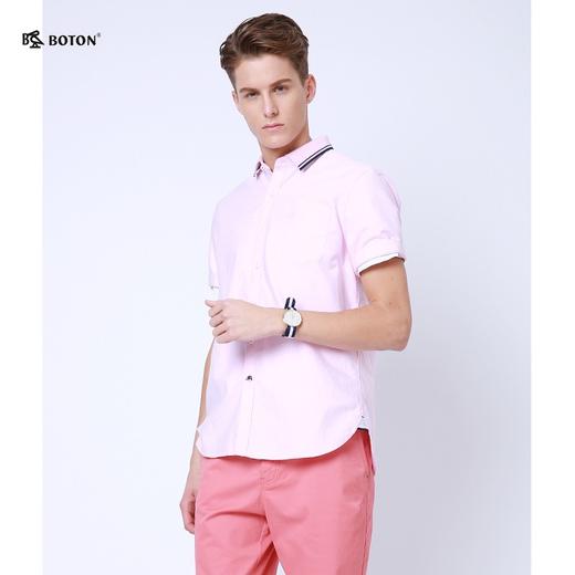 【第2件半价！尾货清仓不退换】波顿高端美式休闲polo领夏季薄款短袖衬衫男纯棉衬衣MS788217 商品图3