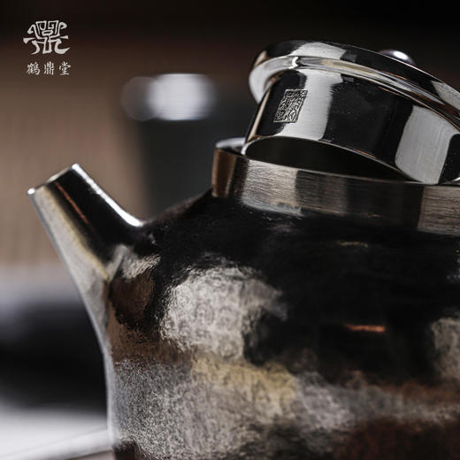 鹤鼎堂闻天系列盈匊急须雪花纹（银色）盈匊麻纹急须（银色）（缺货） 商品图1