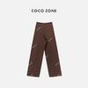 COCO ZONE 夏季抽绳松紧腰休闲裤复古百搭直筒裤CC1B1200 商品缩略图1