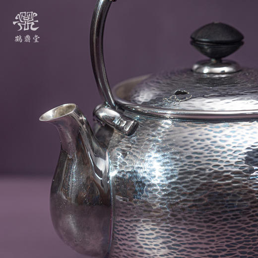 鹤鼎堂闻天系列常武急须横纹（银色）（缺货） 商品图1