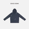 COCO ZONE 2024高级感纯色丝光双面连帽休闲长袖T恤24C10202 商品缩略图1