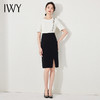 IWY/夏季短袖连衣裙女时尚气质假两件职业裙修身显瘦通勤裙子夏24Q509 商品缩略图2