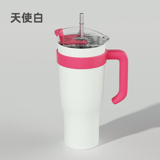 【手柄汽车杯】不锈钢大容量真空保温把手吸管杯 冰霸杯 方便携带 随时随地补充水分 商品图7