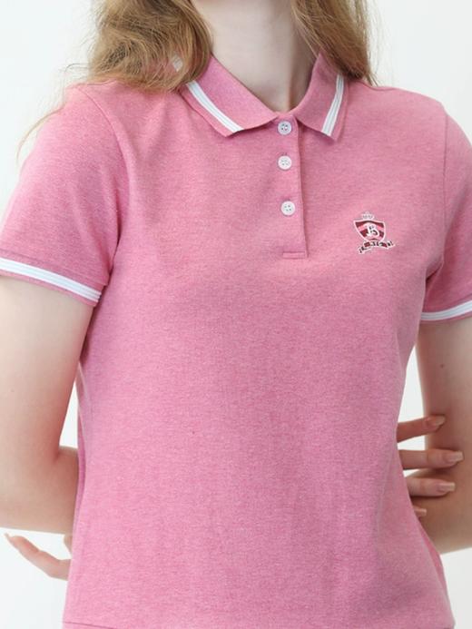 波顿夏季短袖Polo连衣裙美式女气质大码高端粉色A字裙子LD216220 商品图2