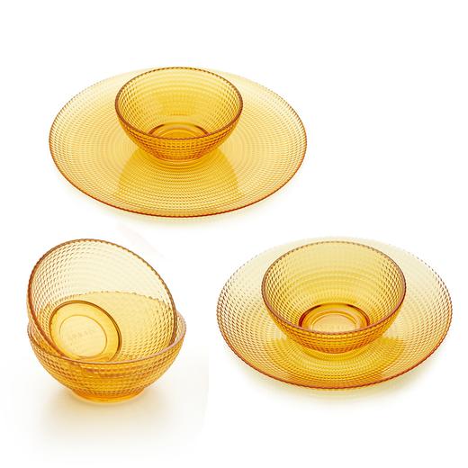 【小家电】VISIONS琥珀色餐具（晶莹系列）琥珀色餐具6件组（4个碗1个深盘1个平盘）HF 商品图4