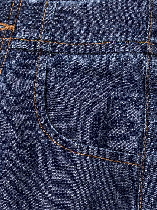 COCO ZONE 2024"薄牛“夏季时尚单排扣设计牛仔裤气质百搭长裤CC1B0735 商品图5