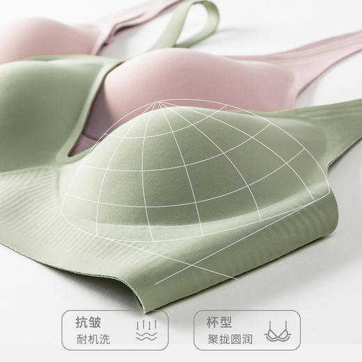 【裸感无痕】熳洁儿 内衣女无钢圈收副乳防下垂果冻条3D软支撑固定杯文胸罩22761530 商品图4