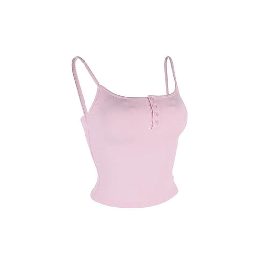 【限时秒】YOGACODE【火树银花系列】2024 春夏瑜伽服背心女带胸垫性感细肩带运动上衣DSB734 商品图4