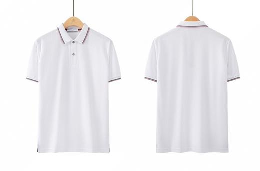 Martine Wester 式70S双强捻棉珠地丝光横机领T恤衫 11013555 商品图1