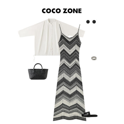 COCO ZONE 休闲凉拖百搭平底编织拖鞋露脚趾时尚凉鞋 23C29172 商品图2