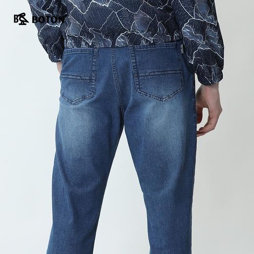 波顿春夏浅色薄款直筒男士弹力水洗牛仔裤休闲高端长裤子ME711120 商品图3