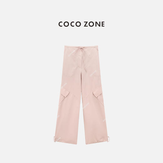 COCO ZONE 时尚宽松简约休闲裤纯色百搭阔腿裤CC2B1135 商品图0