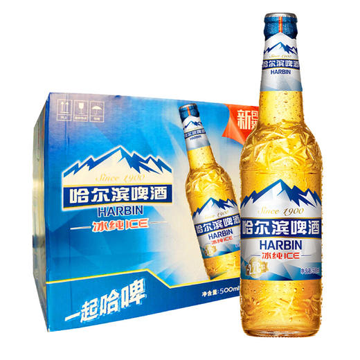 哈尔滨啤酒 冰纯500ml*12瓶 商品图0