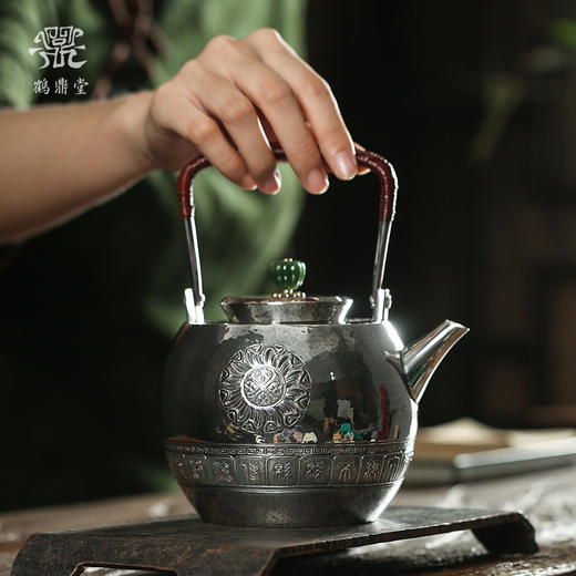 鹤鼎堂闻天系列朝夕汤沸錾刻流远屯美（银色）（缺货） 商品图0